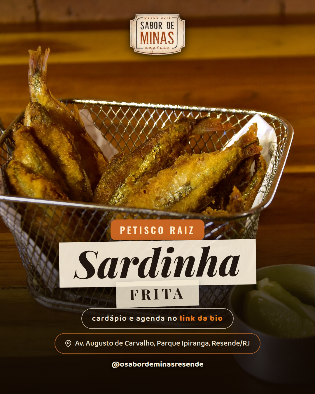 Post 03: Sardinha Frita, prato único do post